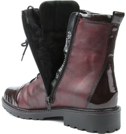 Женские бордовые ботинки Remonte (Натуральная шерсть)