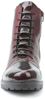 Женские бордовые ботинки Remonte (Натуральная шерсть)