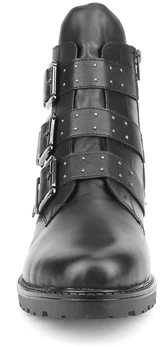 Женские черные ботинки Remonte (Натуральная шерсть)