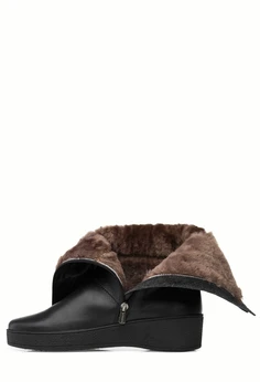 Женские черные полусапоги Romer (Натуральный мех)