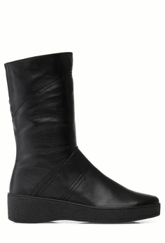 Женские черные полусапоги Romer (Натуральный мех)