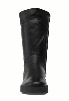 Женские черные полусапоги Romer (Натуральный мех)