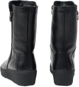 Женские черные полусапоги Romer (Натуральный мех)