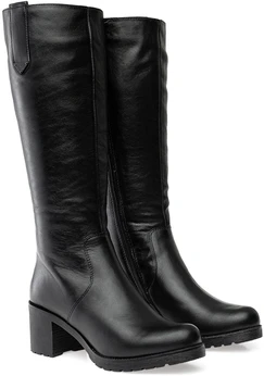 Женские черные сапоги Francesco Donni (Натуральный мех)