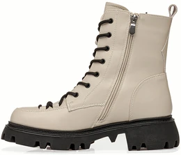 Женские бежевые ботинки Baden (Натуральная шерсть)