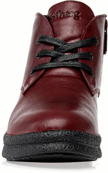 Женские бордовые ботинки Shoiberg (Натуральная шерсть)