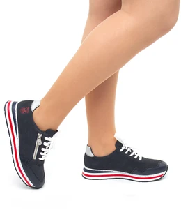 Женские синие кроссовки Rieker