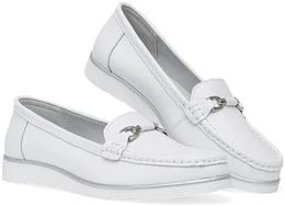 Женские белые мокасины Baden