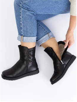 Женские черные ботинки Baden (Натуральная шерсть)