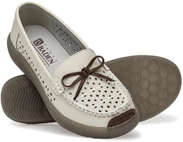 Женские бежевые мокасины Baden