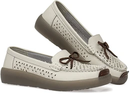 Женские бежевые мокасины Baden