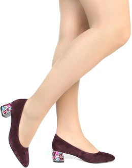 Женские бордовые туфли Bludo