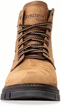 Мужские коричневые ботинки Baden (Натуральная шерсть)