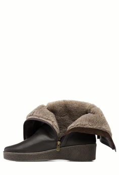 Женские коричневые полусапоги Romer (Натуральная шерсть)