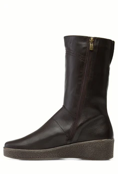 Женские коричневые полусапоги Romer (Натуральная шерсть)