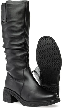 Женские черные сапоги Baden (Натуральный мех)