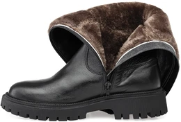 Женские черные сапоги Romer (Натуральный мех)