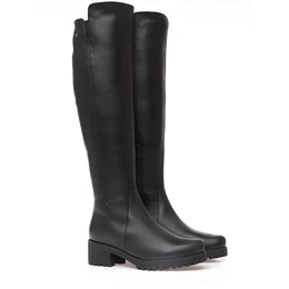 Женские черные ботфорты Janita (Натуральный мех)