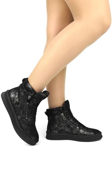 Женские черные ботинки Balex (Натуральный мех)