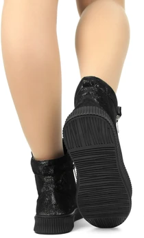 Женские черные ботинки Balex (Натуральный мех)