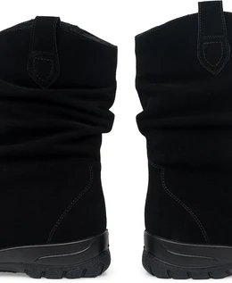 Женские черные полусапоги Baden (Натуральная шерсть)