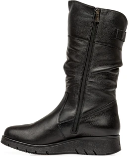 Женские черные полусапоги Janita (Натуральный мех)