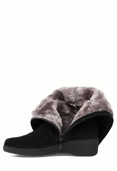 Женские черные сапоги Francesco Donni (Натуральный мех)