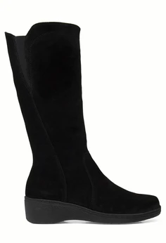 Женские черные сапоги Francesco Donni (Натуральный мех)