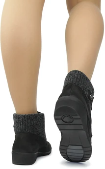 Женские черные ботинки Portania (Байка)