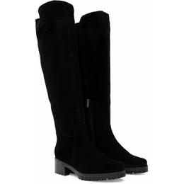 Женские черные ботфорты Janita (Натуральный мех)