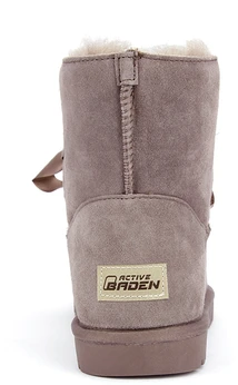 Женские серо-коричневые угги Baden (Натуральная шерсть)