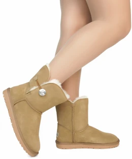 Женские рыжие угги Baden (Натуральная шерсть)