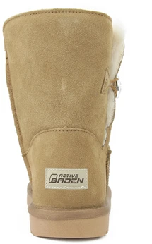 Женские рыжие угги Baden (Натуральная шерсть)