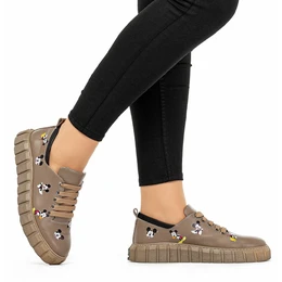 Женские бежевые кеды Ascalini