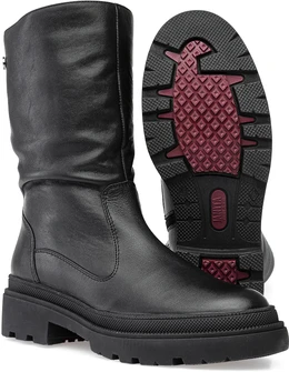 Женские черные полусапоги Janita (Натуральный мех)