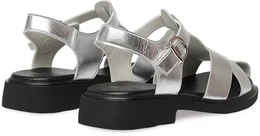 Женские серебряные босоножки Baden