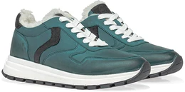 Женские зеленые кроссовки Shoiberg (Натуральная шерсть)