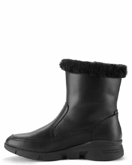 Женские черные полусапоги Rieker (Искусственная шерсть)