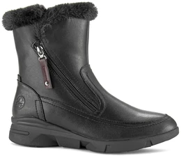 Женские черные полусапоги Rieker (Искусственная шерсть)