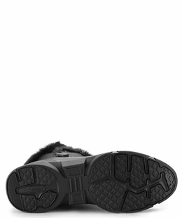 Женские черные полусапоги Rieker (Искусственная шерсть)