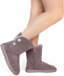 Женские коричневые угги Baden (Натуральная шерсть)