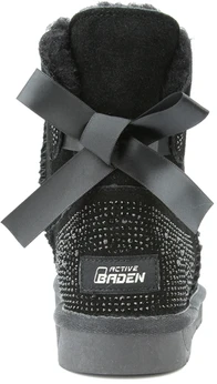 Женские черные угги Baden (Натуральная шерсть)