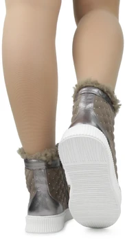 Женские бежевые ботинки Balex (Натуральный мех)