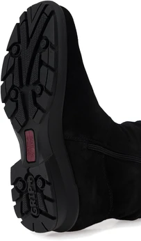 Женские черные полусапоги Janita (Натуральный мех)