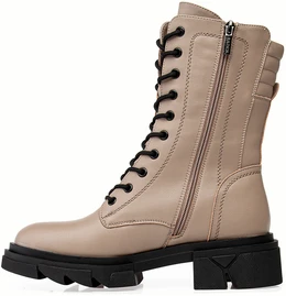 Женские бежевые ботинки Baden (Натуральная шерсть)