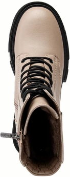 Женские бежевые ботинки Baden (Натуральная шерсть)