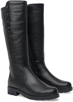 Женские черные сапоги ALEXIA LEVINI (Натуральный мех)