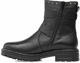 Женские черные ботинки Remonte (Натуральная шерсть)