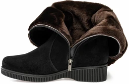 Женские черные сапоги Janita (Натуральный мех)