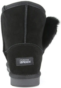 Женские черные угги Baden (Искусственная шерсть)